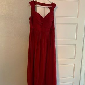 Azazie burgundy bridesmaid dress! Size 14! Only length was altered